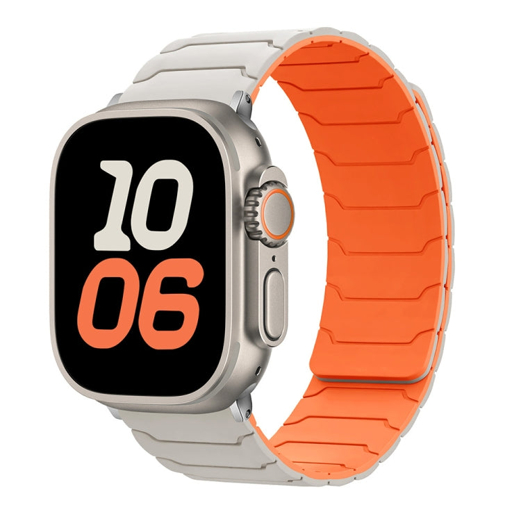 For Apple Watch 46mm / 49mm / 45mm / 44mm Magnetic Silicone Watch Band