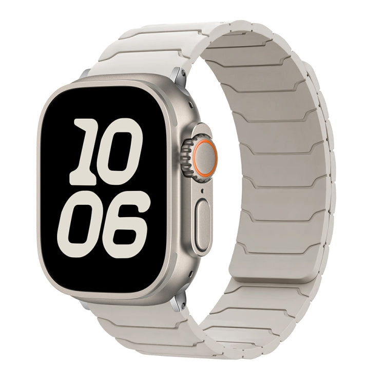 For Apple Watch 46mm / 49mm / 45mm / 44mm Magnetic Silicone Watch Band