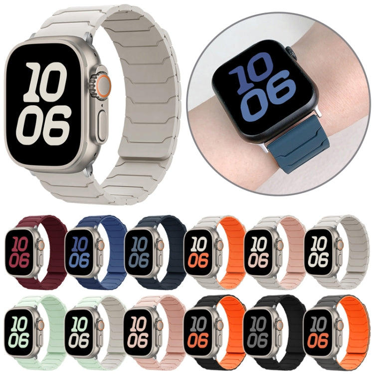 For Apple Watch 42mm / 41mm / 40mm / 38mm Magnetic Silicone Watch Band