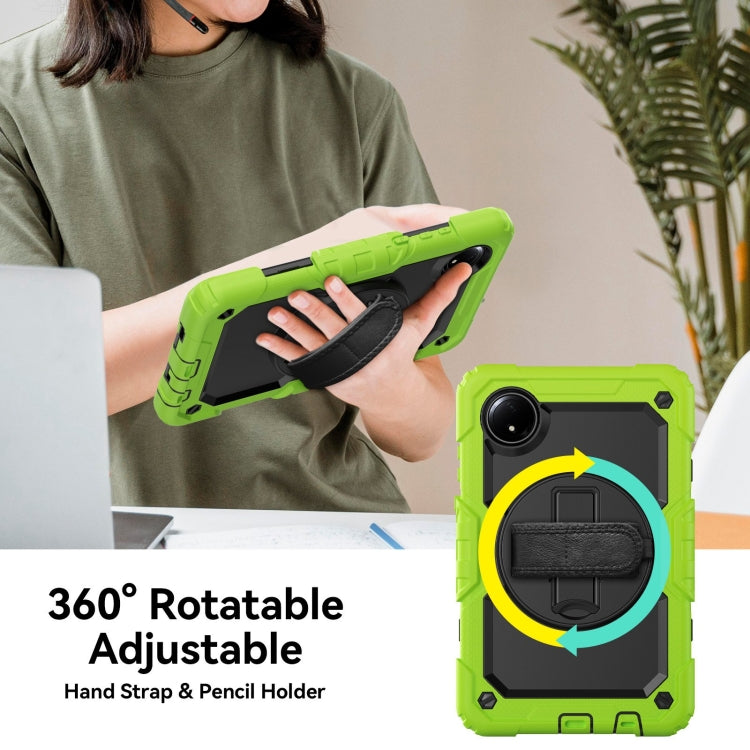 For Xiaomi Redmi Pad SE 8.7 2024 Turntable Holder Silicone Hybrid PC Tablet Case with Shoulder Strap