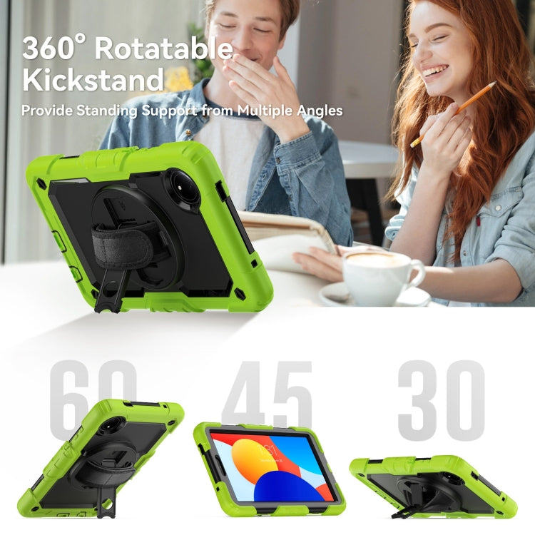 For Xiaomi Redmi Pad SE 8.7 2024 Turntable Holder Silicone Hybrid PC Tablet Case with Shoulder Strap