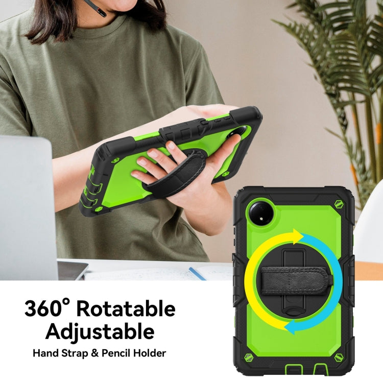 For Xiaomi Redmi Pad SE 8.7 2024 Turntable Holder Silicone Hybrid PC Tablet Case with Shoulder Strap