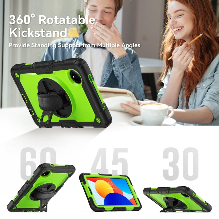 For Xiaomi Redmi Pad SE 8.7 2024 Turntable Holder Silicone Hybrid PC Tablet Case with Shoulder Strap