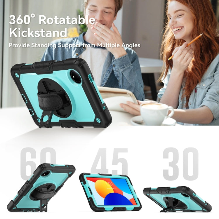 For Xiaomi Redmi Pad SE 8.7 2024 Turntable Holder Silicone Hybrid PC Tablet Case with Shoulder Strap