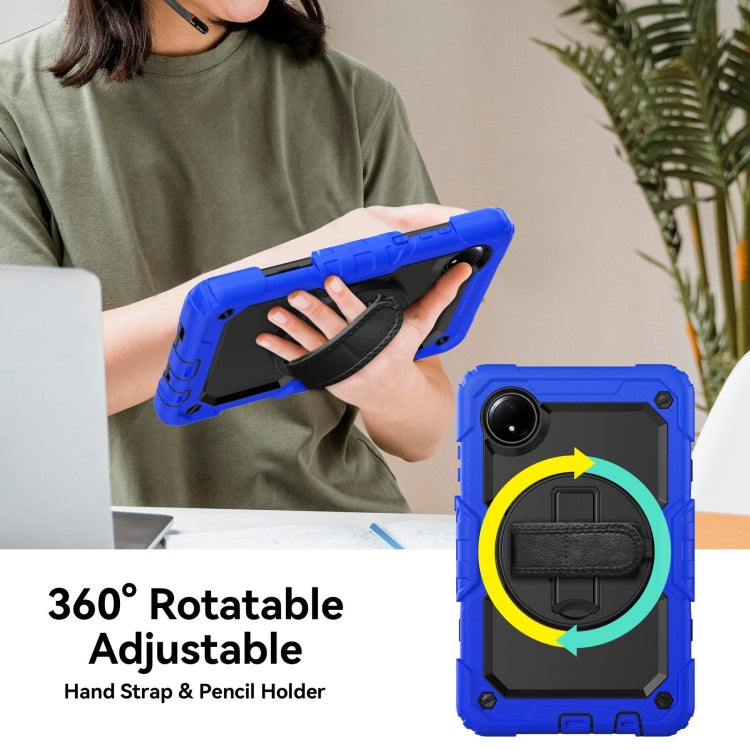 For Xiaomi Redmi Pad SE 8.7 2024 Turntable Holder Silicone Hybrid PC Tablet Case with Shoulder Strap