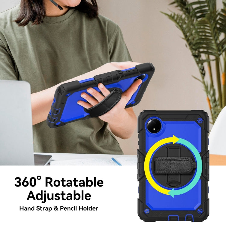 For Xiaomi Redmi Pad SE 8.7 2024 Turntable Holder Silicone Hybrid PC Tablet Case with Shoulder Strap