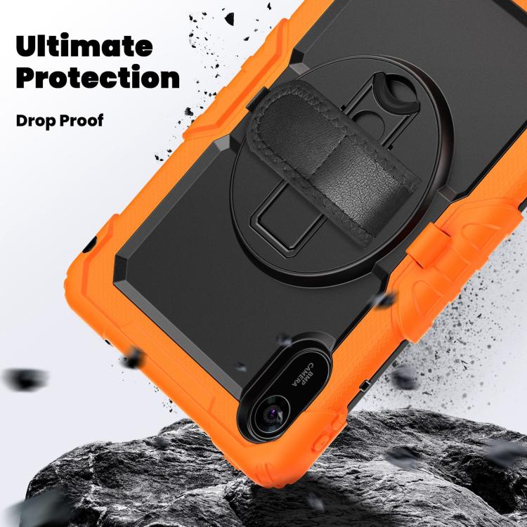 For Xiaomi Redmi Pad 2 Turntable Holder Silicone Hybrid PC Tablet Case with Shoulder Strap