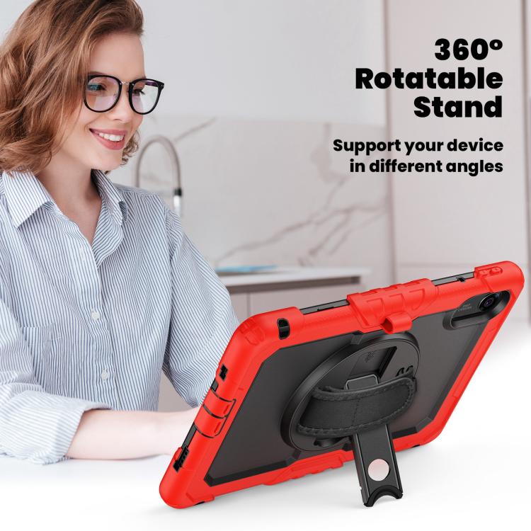 For Xiaomi Redmi Pad 2 Turntable Holder Silicone Hybrid PC Tablet Case with Shoulder Strap