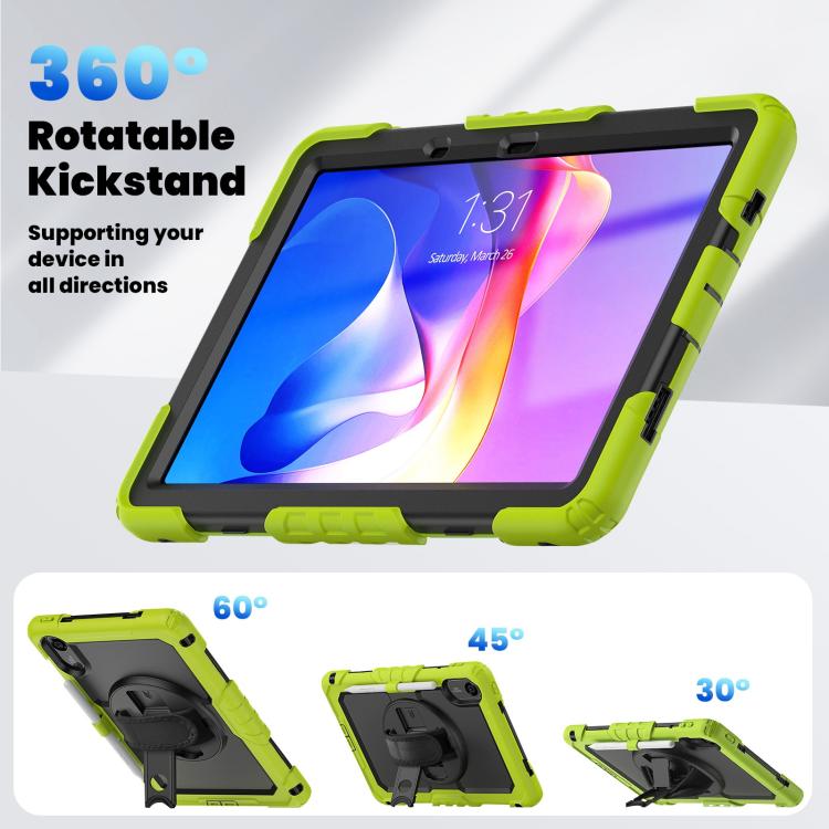 For Xiaomi Redmi Pad 2 Turntable Holder Silicone Hybrid PC Tablet Case with Shoulder Strap