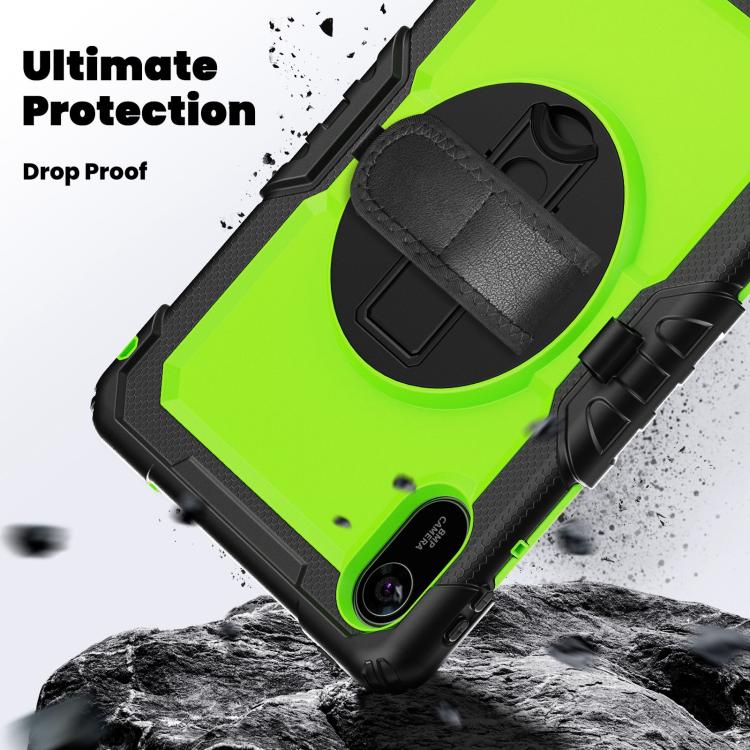 For Xiaomi Redmi Pad 2 Turntable Holder Silicone Hybrid PC Tablet Case with Shoulder Strap