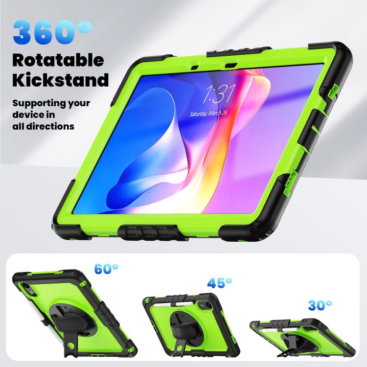 For Xiaomi Redmi Pad 2 Turntable Holder Silicone Hybrid PC Tablet Case with Shoulder Strap