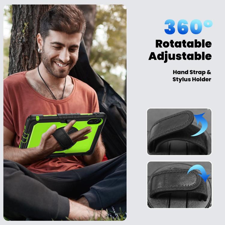 For Xiaomi Redmi Pad 2 Turntable Holder Silicone Hybrid PC Tablet Case with Shoulder Strap