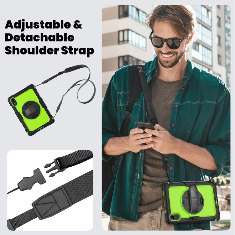 For Xiaomi Redmi Pad 2 Turntable Holder Silicone Hybrid PC Tablet Case with Shoulder Strap