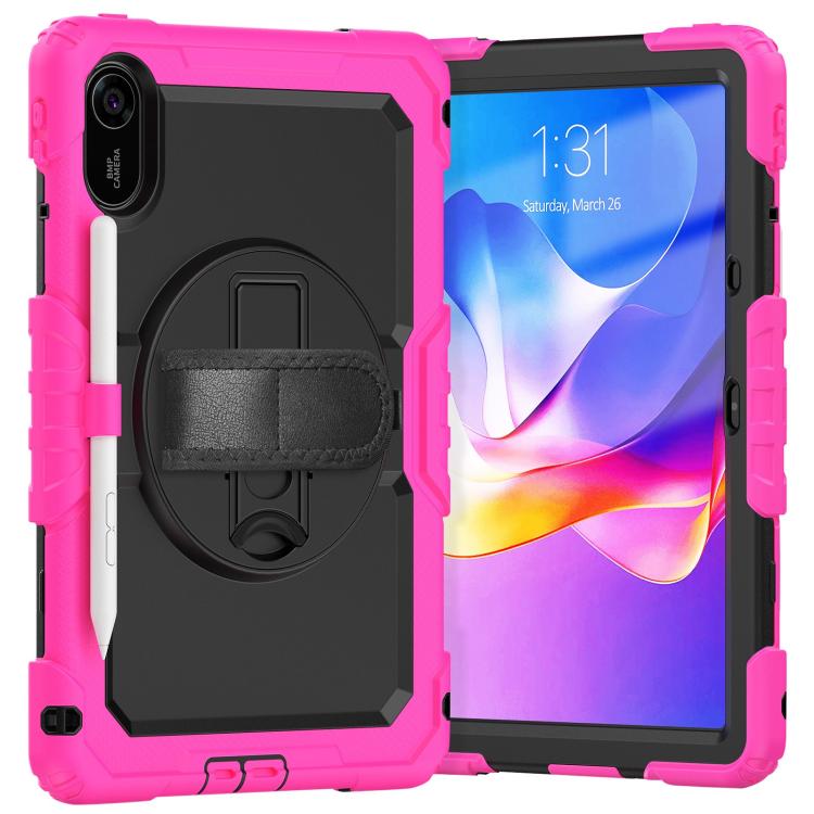 For Xiaomi Redmi Pad 2 Turntable Holder Silicone Hybrid PC Tablet Case with Shoulder Strap