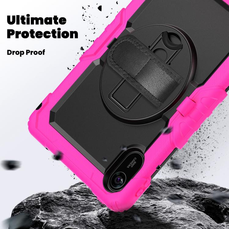 For Xiaomi Redmi Pad 2 Turntable Holder Silicone Hybrid PC Tablet Case with Shoulder Strap