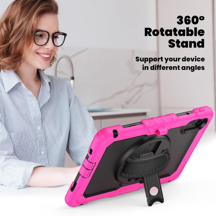 For Xiaomi Redmi Pad 2 Turntable Holder Silicone Hybrid PC Tablet Case with Shoulder Strap