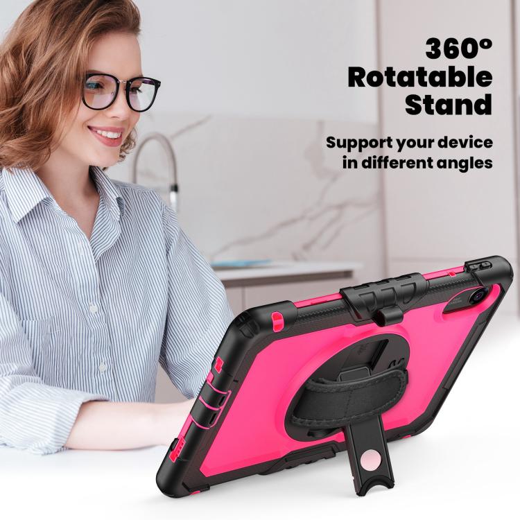 For Xiaomi Redmi Pad 2 Turntable Holder Silicone Hybrid PC Tablet Case with Shoulder Strap