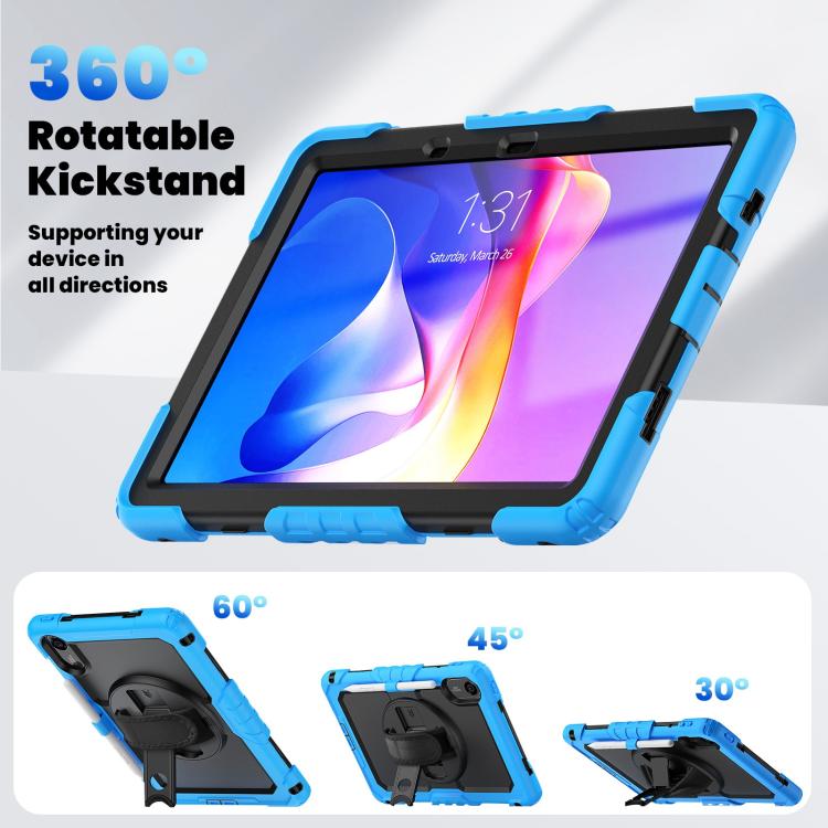 For Xiaomi Redmi Pad 2 Turntable Holder Silicone Hybrid PC Tablet Case with Shoulder Strap