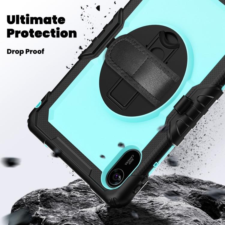 For Xiaomi Redmi Pad 2 Turntable Holder Silicone Hybrid PC Tablet Case with Shoulder Strap