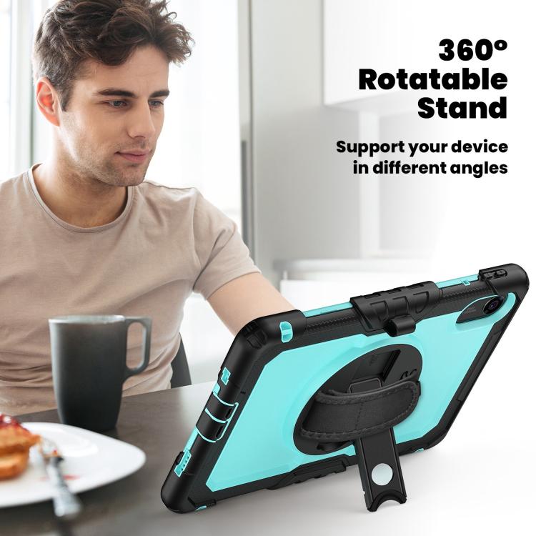 For Xiaomi Redmi Pad 2 Turntable Holder Silicone Hybrid PC Tablet Case with Shoulder Strap