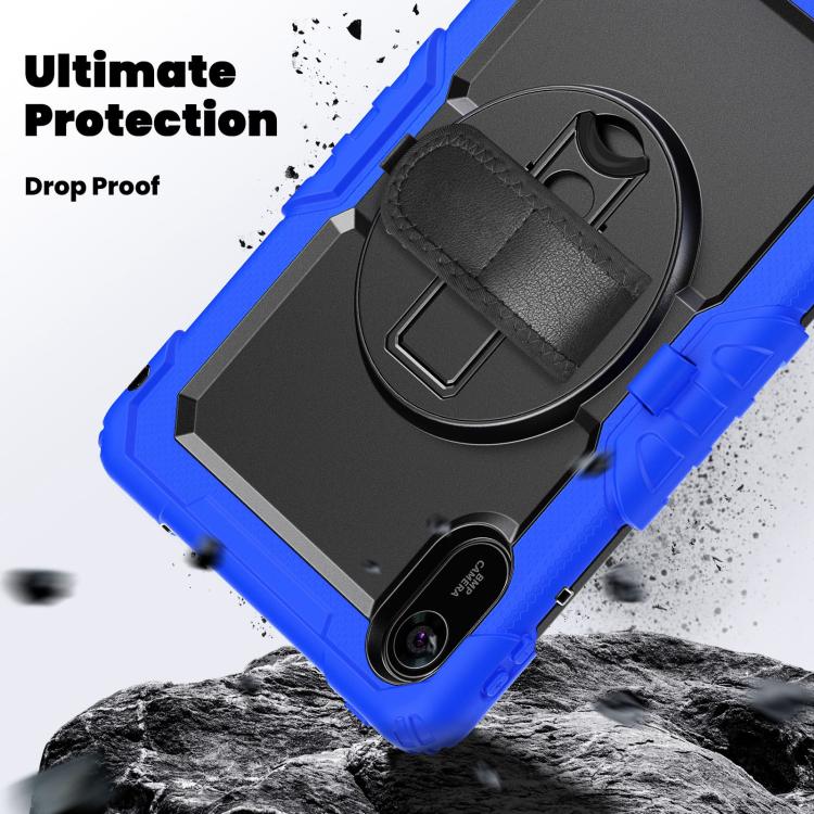 For Xiaomi Redmi Pad 2 Turntable Holder Silicone Hybrid PC Tablet Case with Shoulder Strap