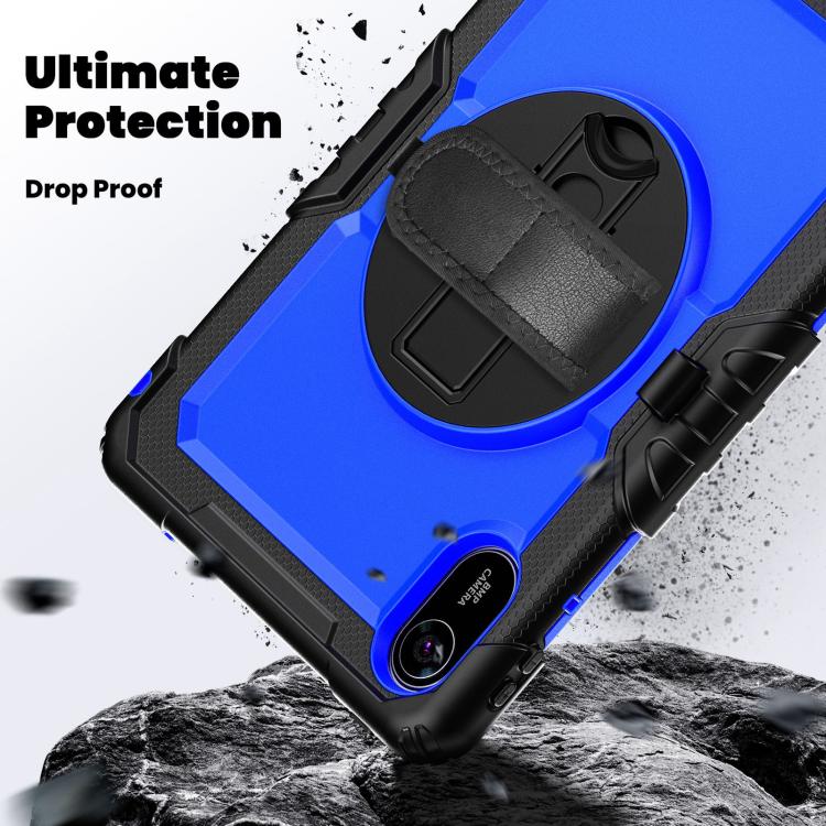 For Xiaomi Redmi Pad 2 Turntable Holder Silicone Hybrid PC Tablet Case with Shoulder Strap