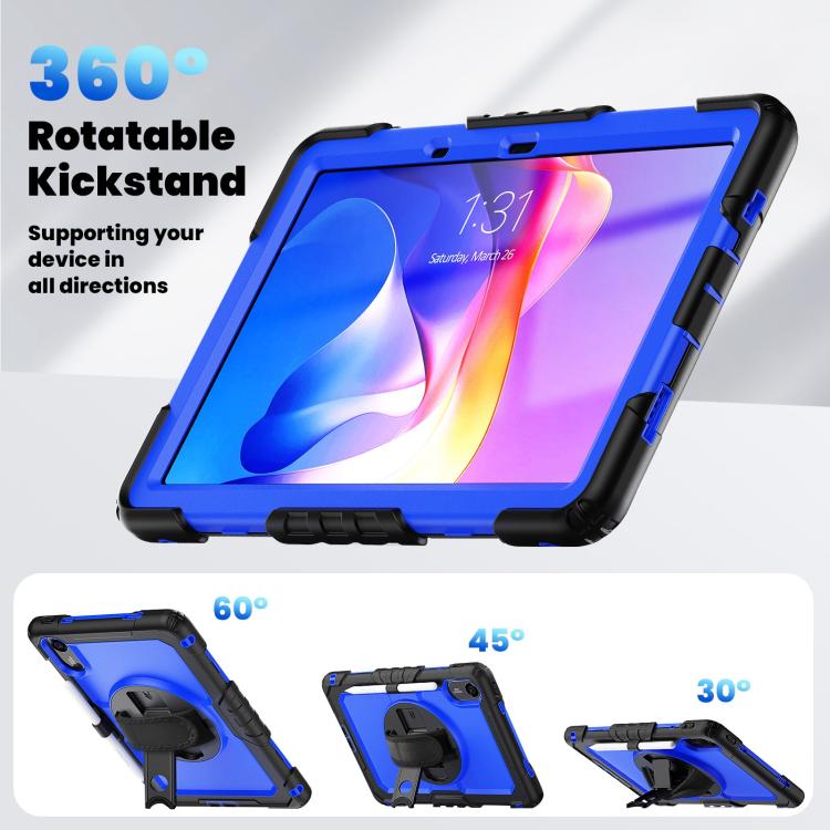 For Xiaomi Redmi Pad 2 Turntable Holder Silicone Hybrid PC Tablet Case with Shoulder Strap