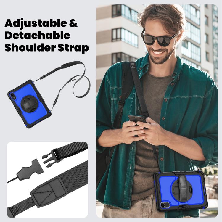 For Xiaomi Redmi Pad 2 Turntable Holder Silicone Hybrid PC Tablet Case with Shoulder Strap