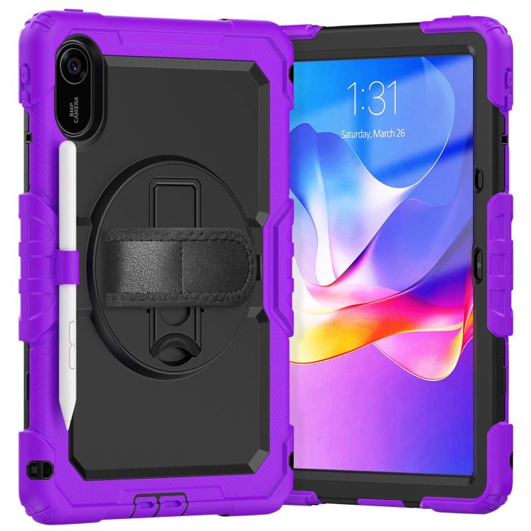 For Xiaomi Redmi Pad 2 Turntable Holder Silicone Hybrid PC Tablet Case with Shoulder Strap