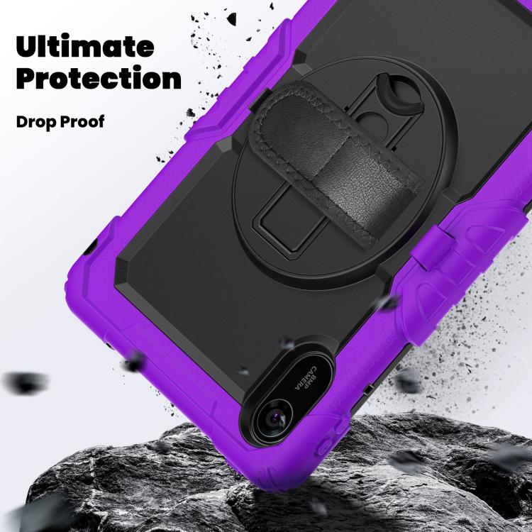 For Xiaomi Redmi Pad 2 Turntable Holder Silicone Hybrid PC Tablet Case with Shoulder Strap