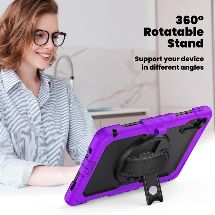 For Xiaomi Redmi Pad 2 Turntable Holder Silicone Hybrid PC Tablet Case with Shoulder Strap