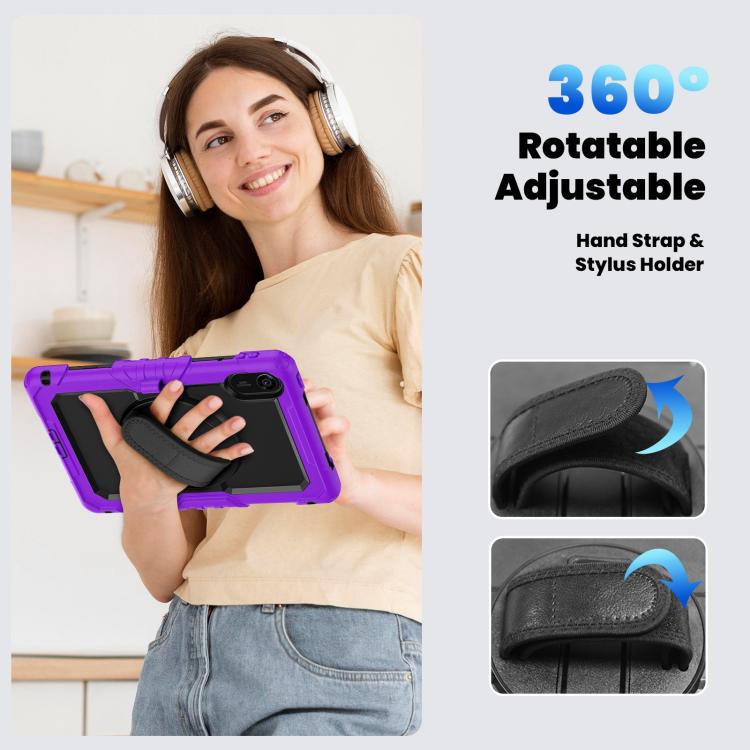 For Xiaomi Redmi Pad 2 Turntable Holder Silicone Hybrid PC Tablet Case with Shoulder Strap