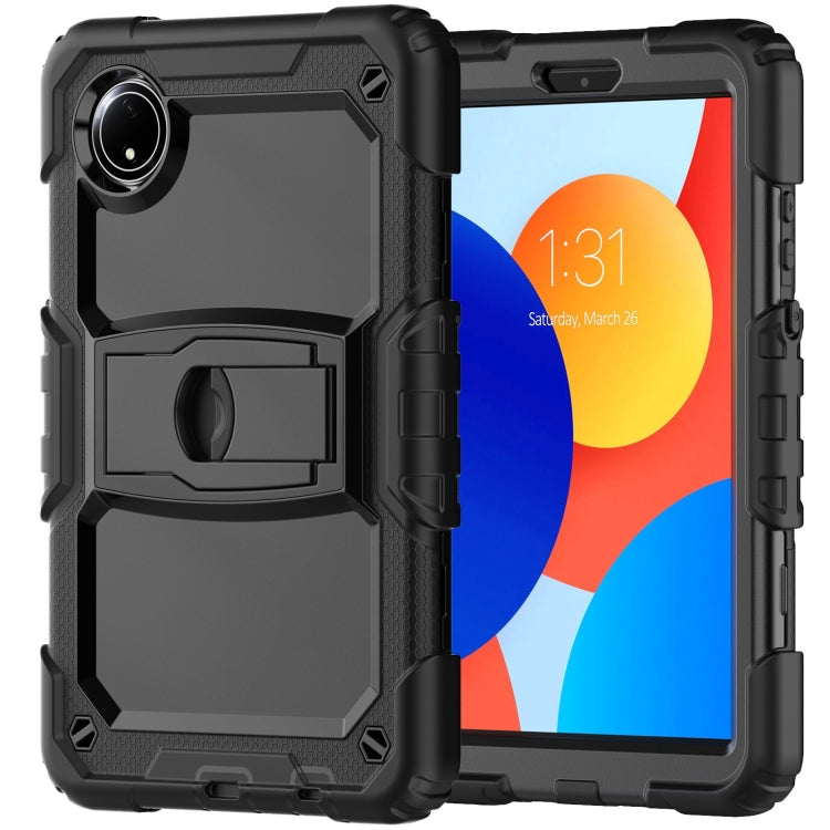 For Xiaomi Redmi Pad SE 8.7 2024 Silicone Hydric PC Tablet Case with Shoulder Strap & Holder