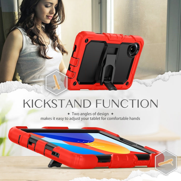 For Xiaomi Redmi Pad SE 8.7 2024 Silicone Hydric PC Tablet Case with Shoulder Strap & Holder