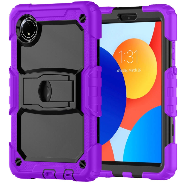 For Xiaomi Redmi Pad SE 8.7 2024 Silicone Hydric PC Tablet Case with Shoulder Strap & Holder