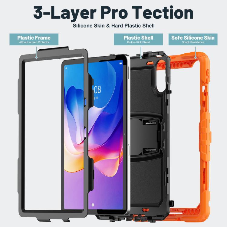 For Xiaomi Redmi Pad 2 11 2025 Silicone Hydric PC Tablet Case with Shoulder Strap & Holder