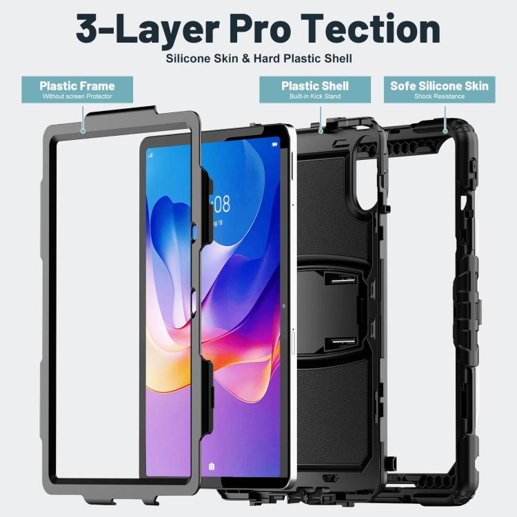 For Xiaomi Redmi Pad 2 11 2025 Silicone Hydric PC Tablet Case with Shoulder Strap & Holder