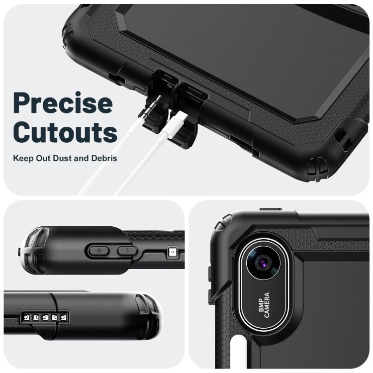 For Xiaomi Redmi Pad 2 11 2025 Silicone Hydric PC Tablet Case with Shoulder Strap & Holder