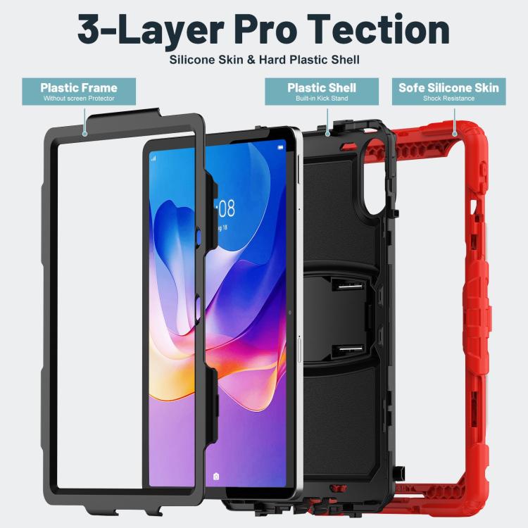 For Xiaomi Redmi Pad 2 11 2025 Silicone Hydric PC Tablet Case with Shoulder Strap & Holder