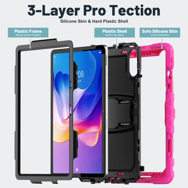 For Xiaomi Redmi Pad 2 11 2025 Silicone Hydric PC Tablet Case with Shoulder Strap & Holder