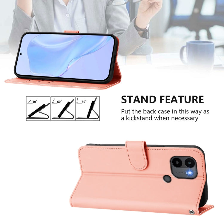For Xiaomi Poco C50 4G / C51 Skin Feel Solid Color Leather Phone Case with Lanyard