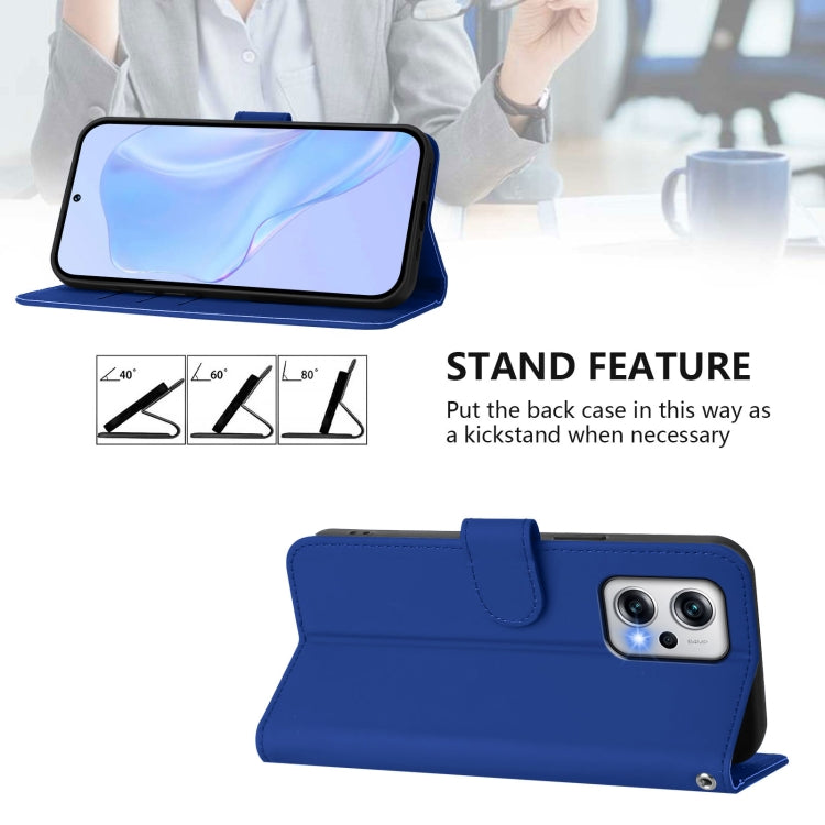 For Xiaomi Poco X4 GT 5G Skin Feel Solid Color Leather Phone Case with Lanyard