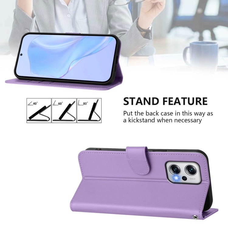 For Xiaomi Poco X4 GT 5G Skin Feel Solid Color Leather Phone Case with Lanyard