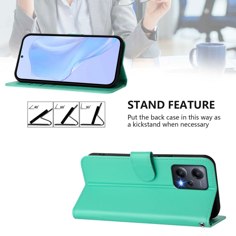 For Xiaomi Poco X5 Skin Feel Solid Color Leather Phone Case with Lanyard