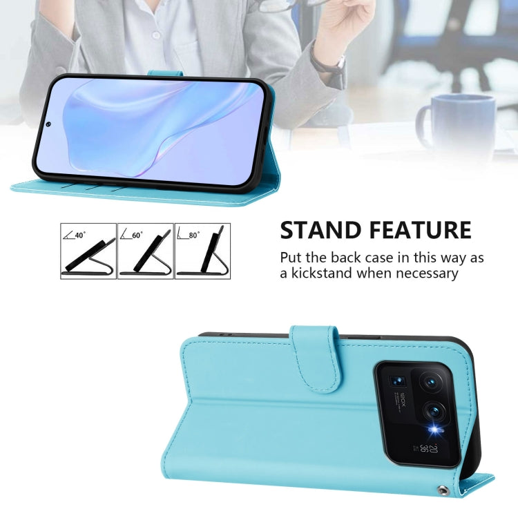 For Xiaomi Mi 11 Ultra Skin Feel Solid Color Leather Phone Case with Lanyard