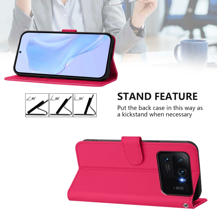 For Xiaomi Mi 11 Ultra Skin Feel Solid Color Leather Phone Case with Lanyard