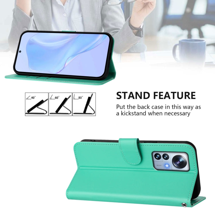 For Xiaomi 12S Pro / 12 Pro Skin Feel Solid Color Leather Phone Case with Lanyard