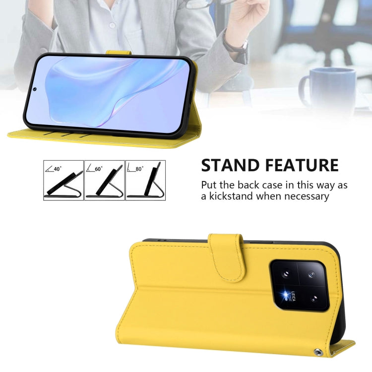 For Xiaomi 13 Pro 5G Skin Feel Solid Color Leather Phone Case with Lanyard