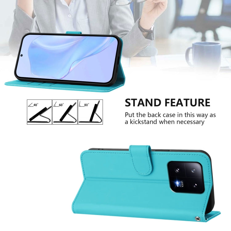 For Xiaomi 13 Pro 5G Skin Feel Solid Color Leather Phone Case with Lanyard