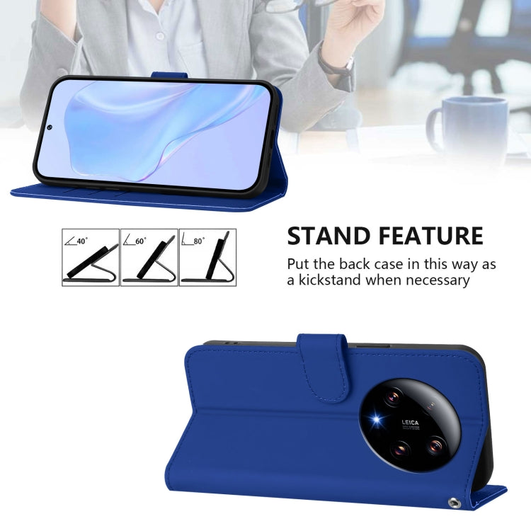 For Xiaomi 13 Ultra Skin Feel Solid Color Leather Phone Case with Lanyard